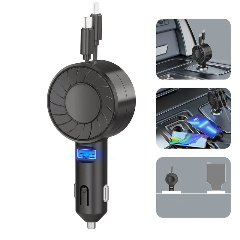 4-in-1 Retractable Car Charger