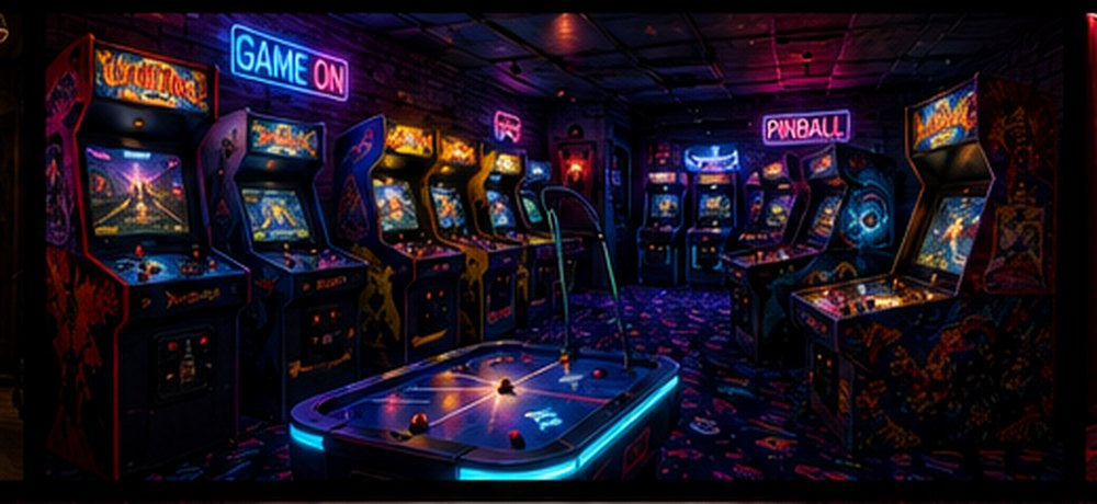 The Arcade, retro modern game room